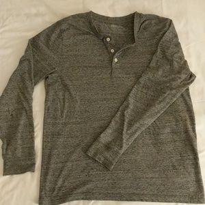 Heather gray textured henley